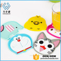 Cartoon pattern Eco-Friendly Pads Table Decoration silicone cup mat